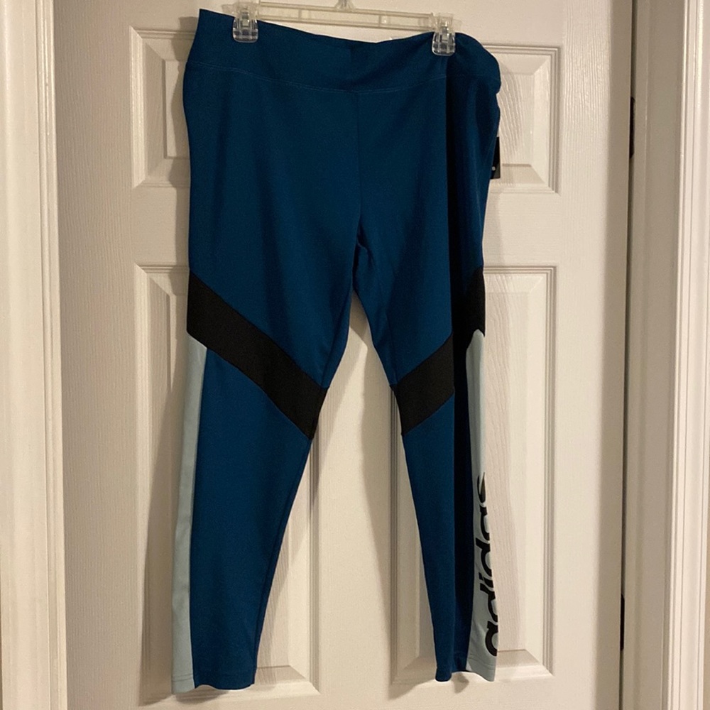 Adidas Blue Workout Exercise Leggings